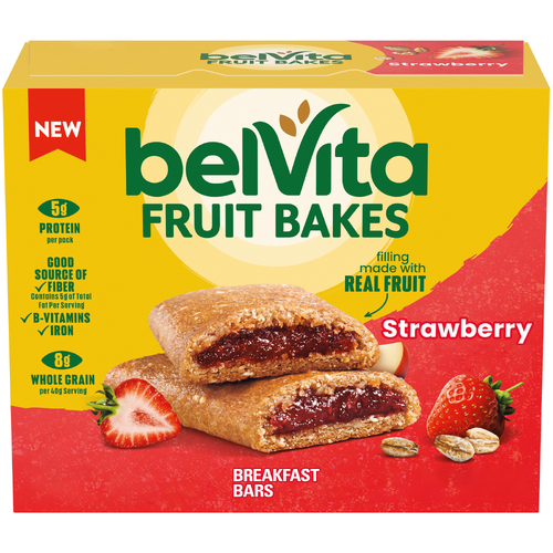 belVita Fruit Bakes Strawberry Soft Baked Breakfast Bars - 7.05 Ounce