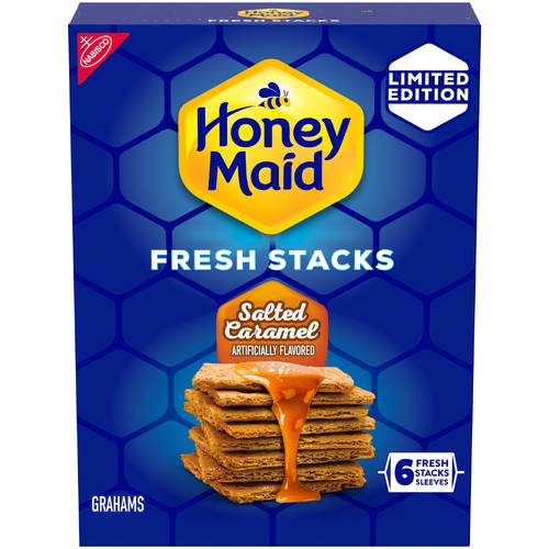 Honey Maid Salted Caramel Graham Crackers, Travel Snacks, Multi Snack Packs - 12.2 Ounce