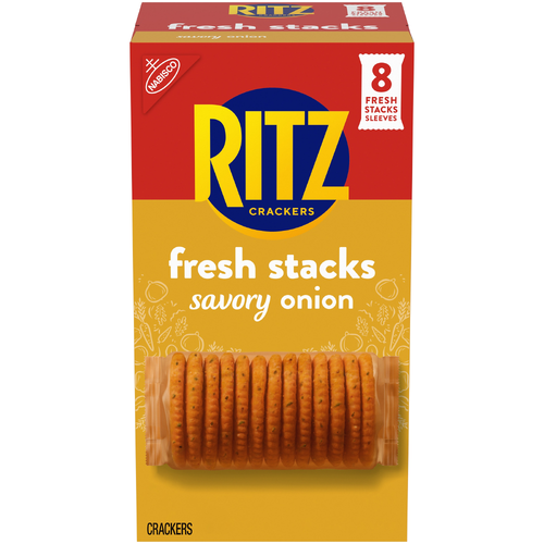Ritz Fresh Stacks Savory Onion Crackers Travel Snacks Multi Snack Packs - 11.5 Ounce