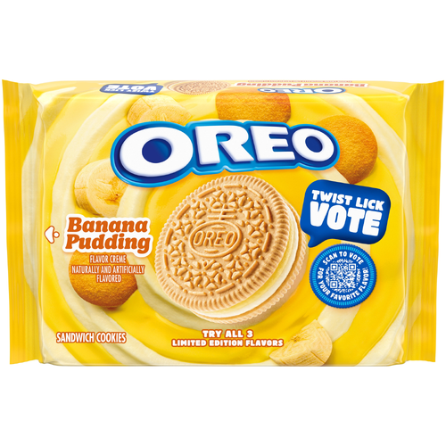 Oreo Banana Pudding Sandwich Cookies, Limited Edition - 10.68 Ounce