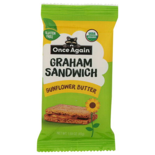Once Again Sunflower Butter Graham Sandwich Organic 6PK - 1.59 Ounce Image 1 of 4