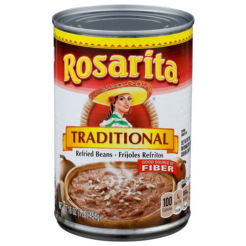 Rosarita Traditional Refried Beans - 16 Ounce