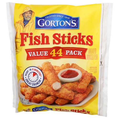 Gorton's Breaded Minced Fish Sticks - 0.557 Ounce - 44 Count