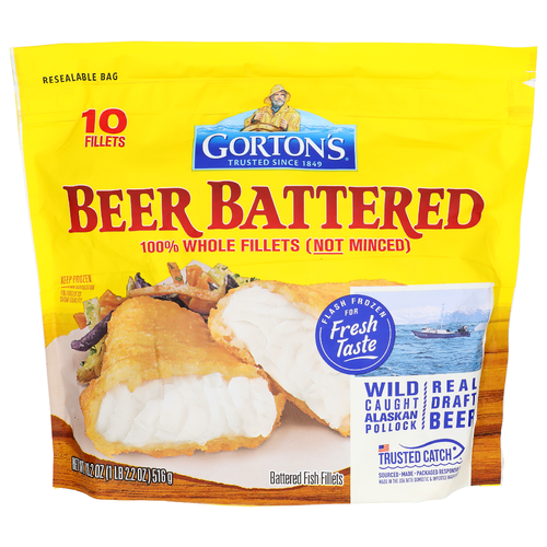 Gorton's Battered Fish Fillets - 1.82 Ounce - 10 Count