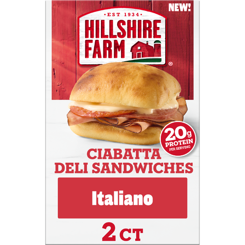 Hillshire Farm Italiano Ciabatta Deli Sandwiches - 5.05 Ounce - 2 Count