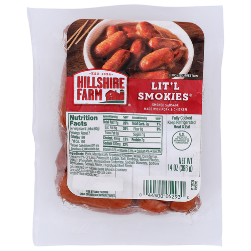 Hillshire Farm Lit'l Smokies Smoked Sausage - 14 Ounce