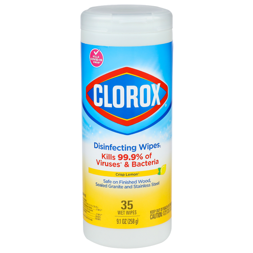 Clorox Crisp Lemon Disinfecting Wipes₁ - 0.26 Ounce - 35 Count