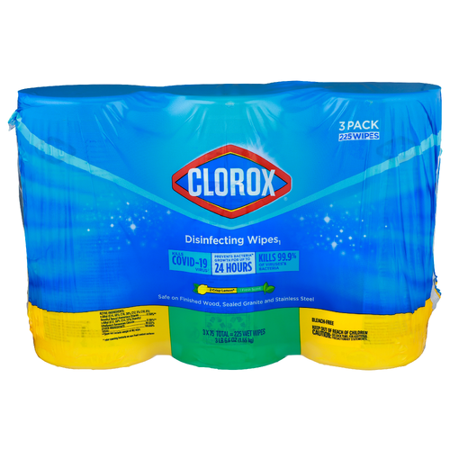 Clorox 2 Crisp Lemon 1 Fresh Scent Disinfecting Wipes - 18.2 Ounce - 3 Count