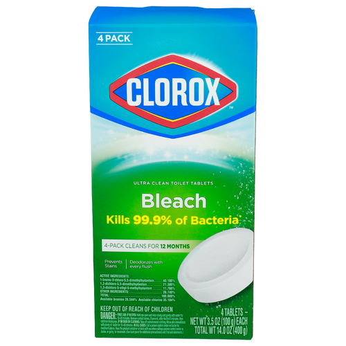 Clorox Bleach Ultra Clean Toilet Tablets - 3.5 Ounce - 4 Count