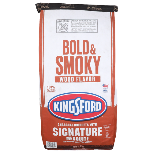 Kingsford Bold & Smoky Wood Flavor With Signature Mesquite Charcoal Briquets - 16 Pound