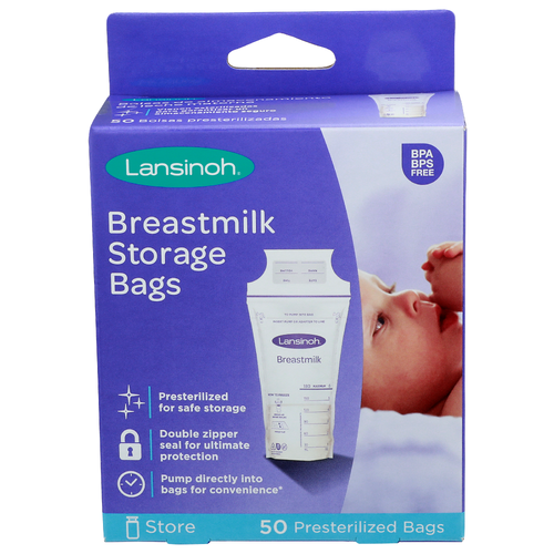 Lansinoh Store Breastmilk Storage Bags - 50 Count