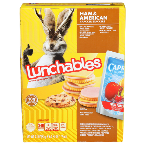Lunchables Lunch Combinations Ham & American Cracker Stackers - 3.1 Ounce