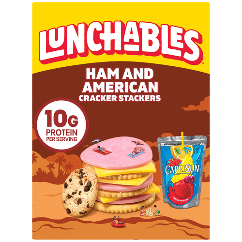 Lunchables Lunch Combinations Ham & American Cracker Stackers - 3.1 Ounce Image 1 of 5