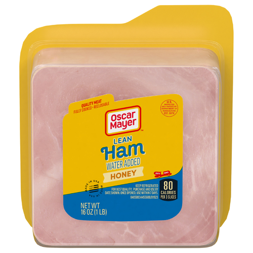 Oscar Mayer Lean Honey Ham Sliced Lunch Meat With Added Water, Pack - 16 Ounce