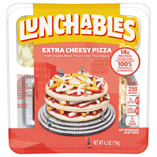 Lunchables Extra Cheesy Pizza, Tray - 4.2 Ounce