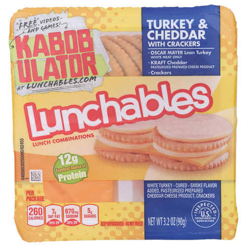 Lunchables Turkey & Cheddar With Crackers Lunch Combinations - 3.2 Ounce