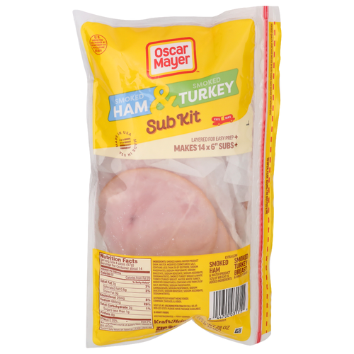 Oscar Mayer Smoked Ham & Smoked Turkey Sub Kit - 28 Ounce