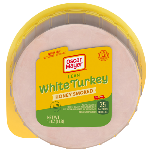 Oscar Mayer Lean Honey Smoked White Turkey Sliced Lunch Meat, Pack - 16 Ounce