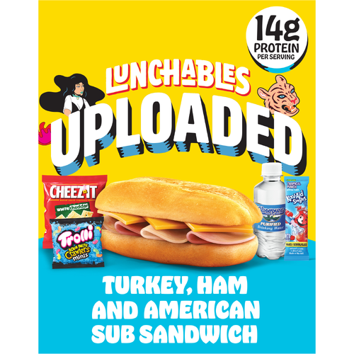 Lunchables Turkey, Ham And American Sub Sandwich Uploaded - 5.46 Ounce Image 1 of 5