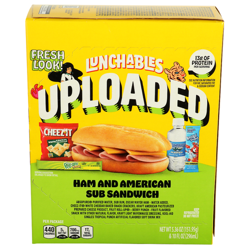 Lunchables Ham And American Sub Sanwich Uploaded Sandwich - 5.36 Ounce
