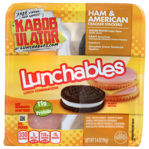 Lunchables Ham & American Cracker Stackers Lunch Combinations - 3.4 Ounce
