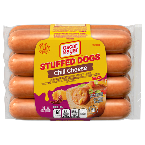 Oscar Mayer Chili Cheese Stuffed Dogs, Pack - 16 Ounce