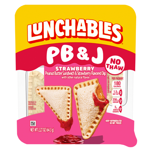 Lunchables Pb&j Peanut Butter Sandwich & Strawberry Flavored Dip, Pack - 2.27 Ounce