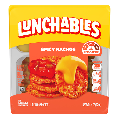 Lunchables Spicy Nachos With Chili Lime Flavored Tortilla Chips, Cheese Dip & Salsa, Pack - 4.4 Ounce