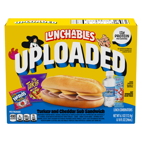 Lunchables Uploaded Turkey And Cheddar Sub Sandwich Snack Kit, Box - 16.1 Ounce