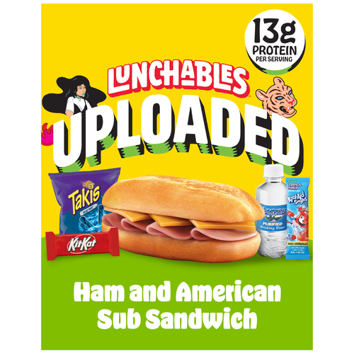 Lunchables Uploaded Ham And American Sub Sandwich Snack Kit, Box - 16.1 Ounce