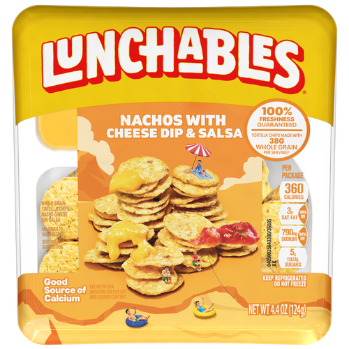 Lunchables Nachos With Cheese Dip And Salsa, Tray - 4.4 Ounce