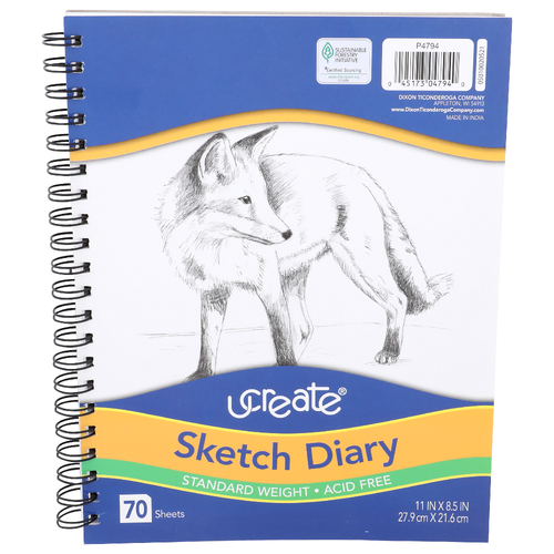 Ucreate Standard Weight Sketch Diary - 1 Each