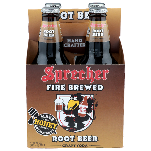 Sprecher Fire Brewed Root Beer - 16 Fluid Ounce - 4 Count