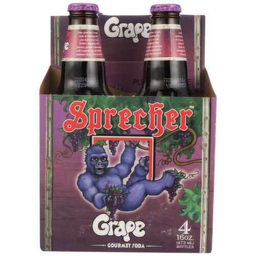 Sprecher Soda Grape 4PK - 4 Ounce - 4 Count