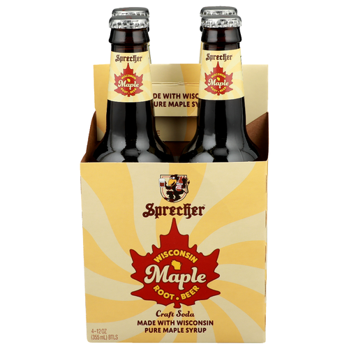 Sprecher Fire Brewed Maple Craft Soda Wisconsin Root Beer - 12 Ounce - 4 Count