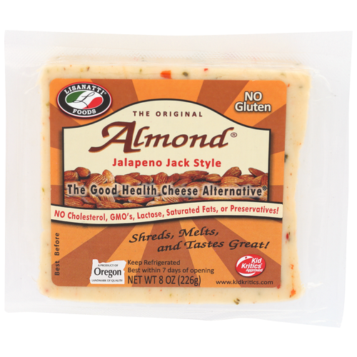 LISANATTI FOODS The Original Almond Jalapeno Jack Style Chunks - 8 Ounce
