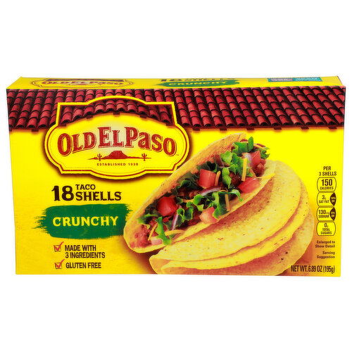 Old El Paso Crunchy Taco Shells - 0.383 Ounce - 18 Count