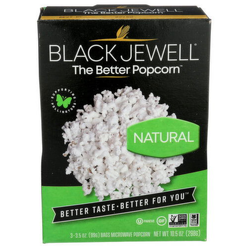 Black Jewell Microwave Popcorn Natural - 3.5 Ounce - 3 Count