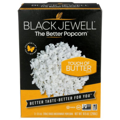 Black Jewell Microwave Popcorn Touch Of Butter - 3.5 Ounce - 3 Count