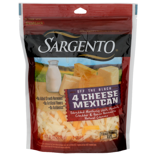 Sargento 4 Cheese Mexican Traditional Cut - 8 Ounce