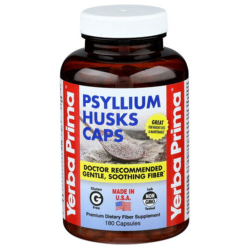 Yerba Prima Psyllium Husks - 180 Count