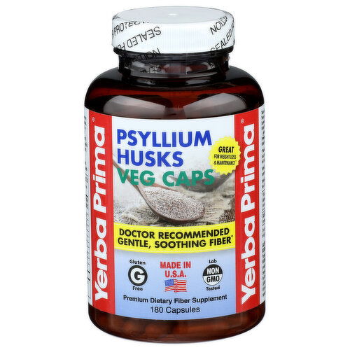 Yerba Prima Psyllium Husks - 180 Count