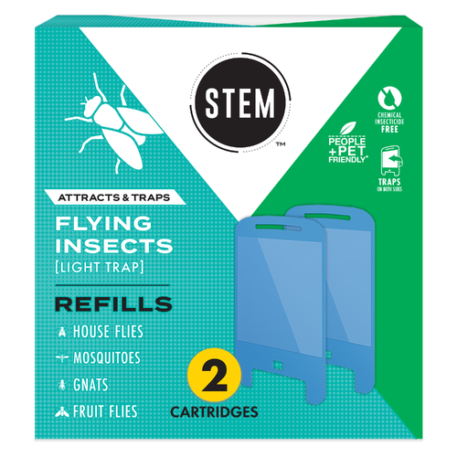 Stem Light Trap Refills Attracts And Traps Flying Insects - 2 Count