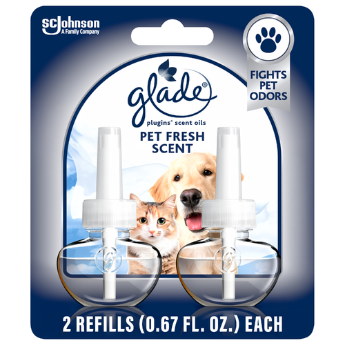 Glade Plugins Scented Oil Refills, Pet Fresh Scent, Odor-Fighting - 1.34 Fluid Ounce