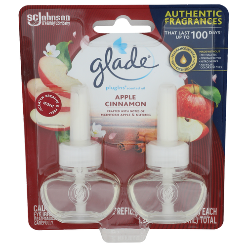 Glade Plugins Apple Cinnamon Pluglns Scented Oil - 0.67 Fluid Ounce - 2 Count