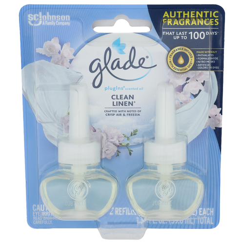 Glade Plugins Clean Linen - 0.67 Fluid Ounce - 2 Count