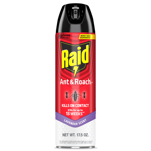Raid Ant And Roach Killer Insecticide Aerosol Spray, Lavender Scent - 17.5 Ounce