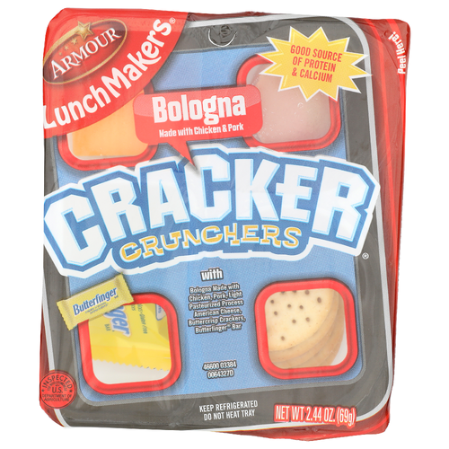 Armour Bologna Lunchmakers Cracker Crunchers, With Butterfinger Bar - 2.44 Ounce