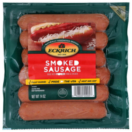 Eckrich Sausage, Smoked - 14 Ounce