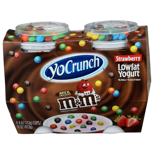 Yocrunch Strawberry Lowfat Yogurt - 4 Ounce - 4 Count
